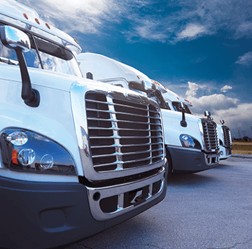 Camions lourds blancs